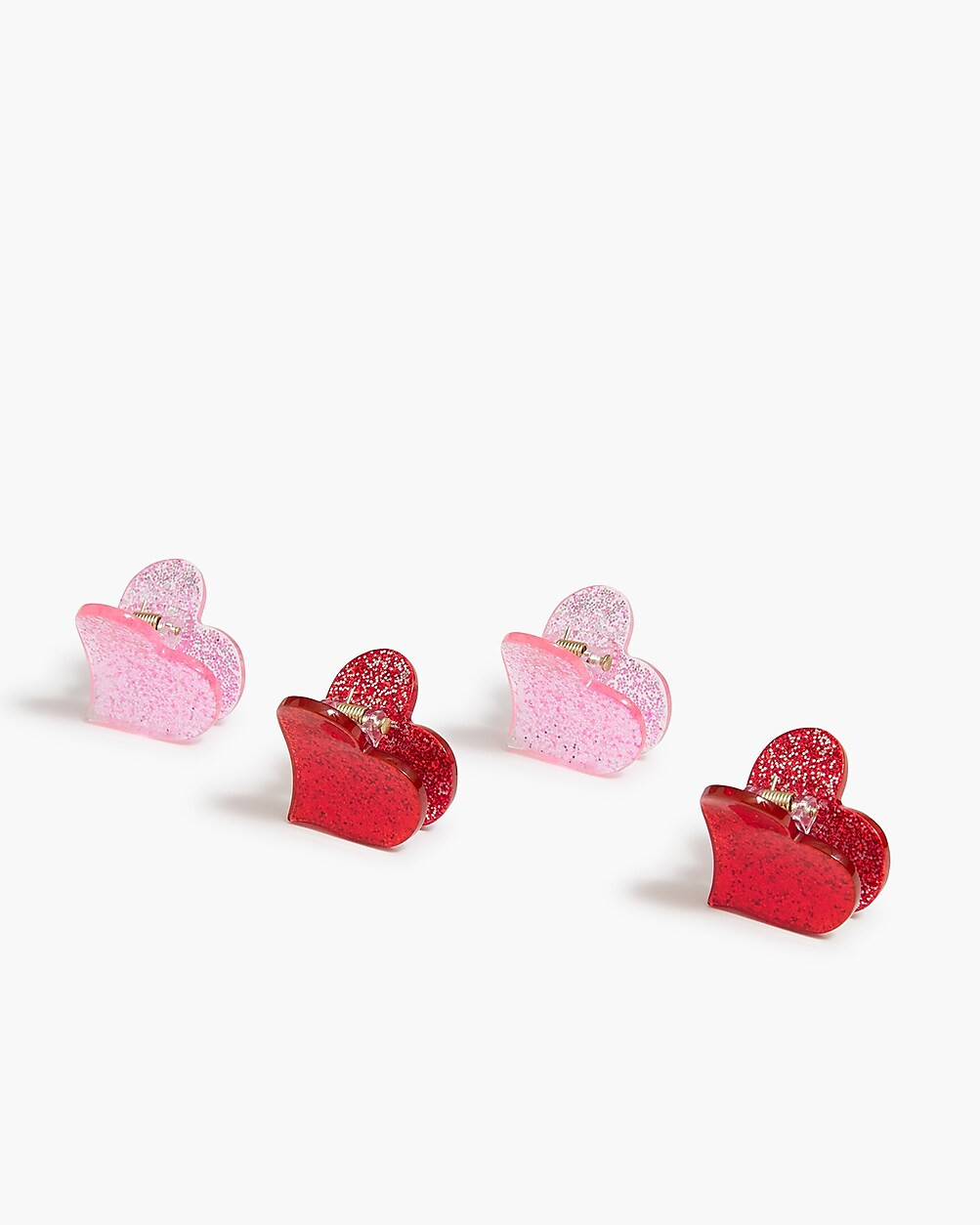 Girls' mini heart clips set-of-four | J.Crew Factory
