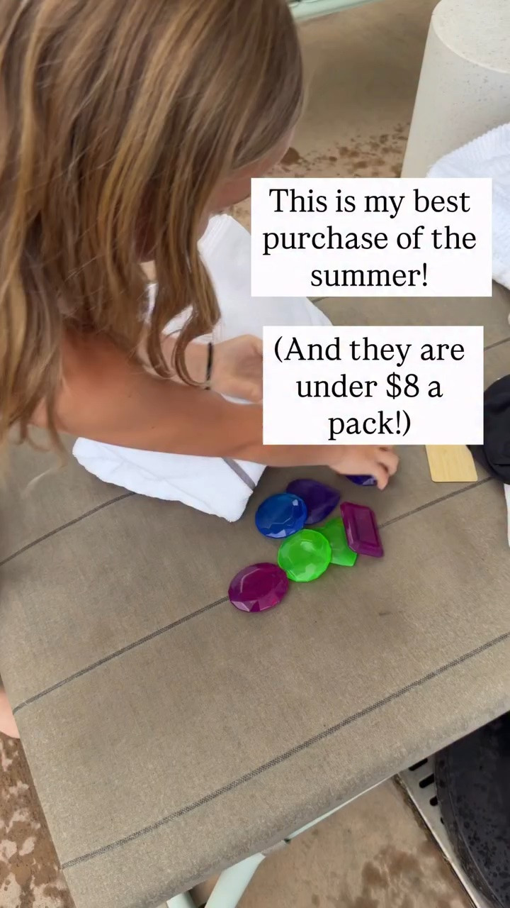 One of my team members (hi Analese!) has been raving about these diving gems for literal years and I finally bought two packs of them for our Idaho trip

And she was right!

My kids spent HOURS making up games with them - I was shocked how much they loved them! 

(Analese warned me not to bother with the bigger packs of smaller gems because they’re much less fun and they get lost easily)

#LTKKids #LTKSwim