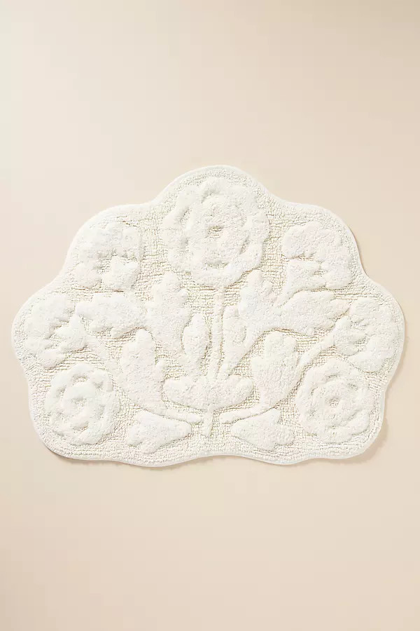 Eudora Floral Cotton Bath Mat | Anthropologie (US)