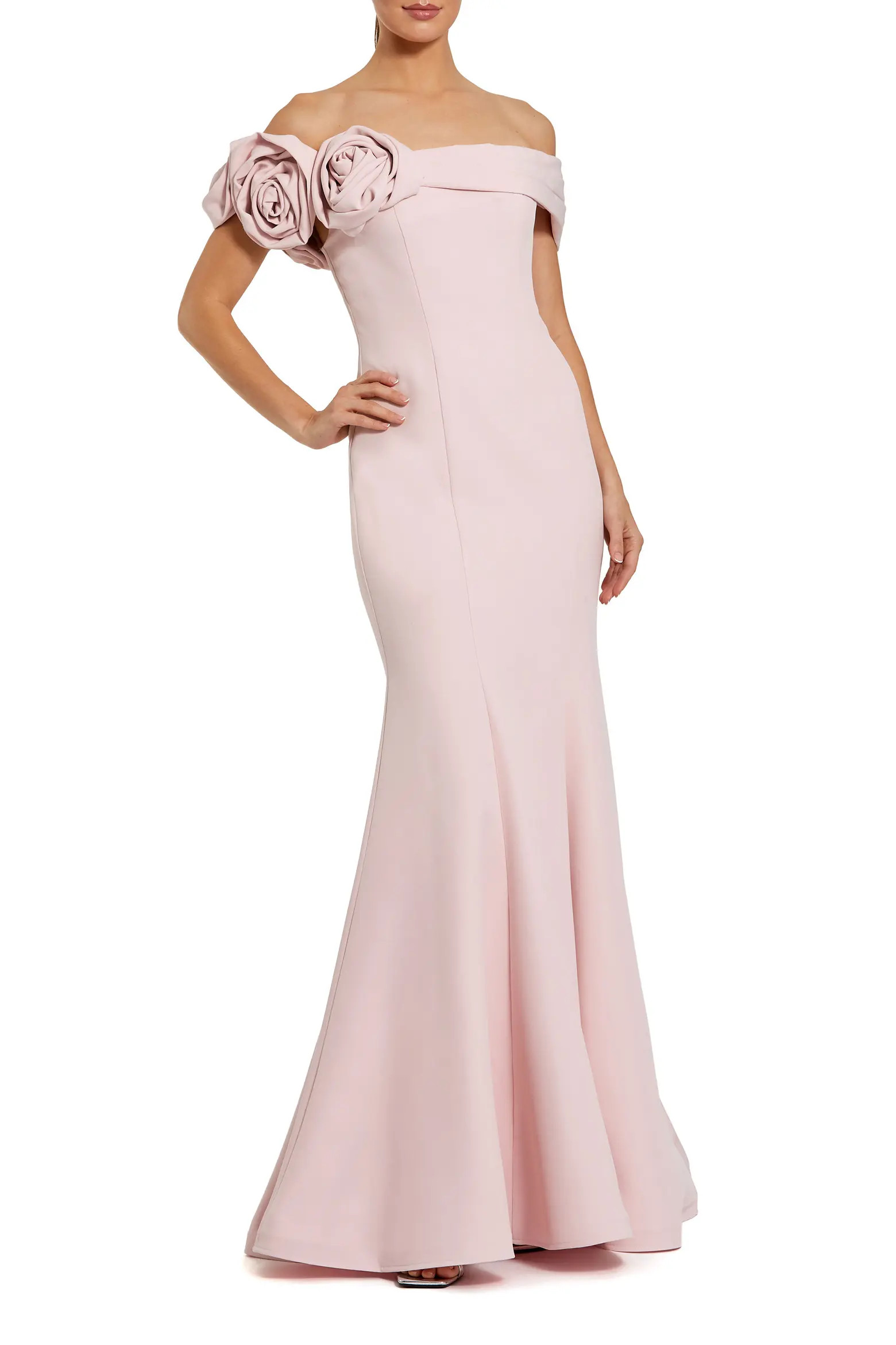 Mac Duggal Off The Shoulder Crepe Mermaid Gown (Women) | Nordstrom | Nordstrom