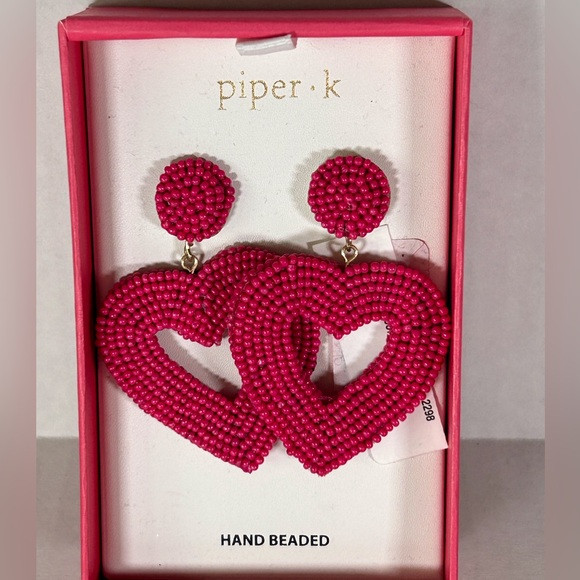 Valentine’s earrings -  Hot pink beaded | Poshmark