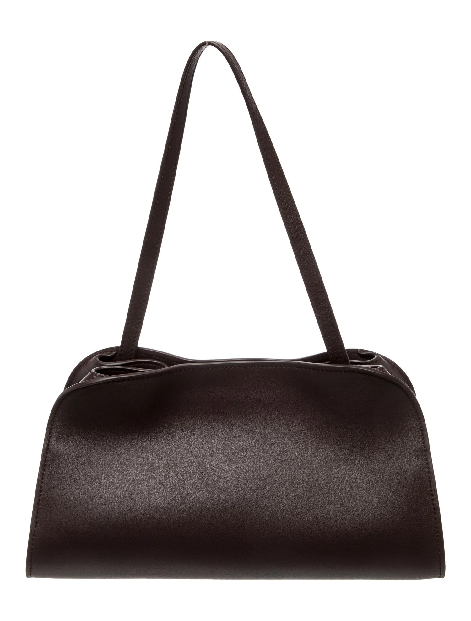 The Row Leather Peggy - Brown Handle Bags, Handbags - THR193367 | The RealReal | The RealReal
