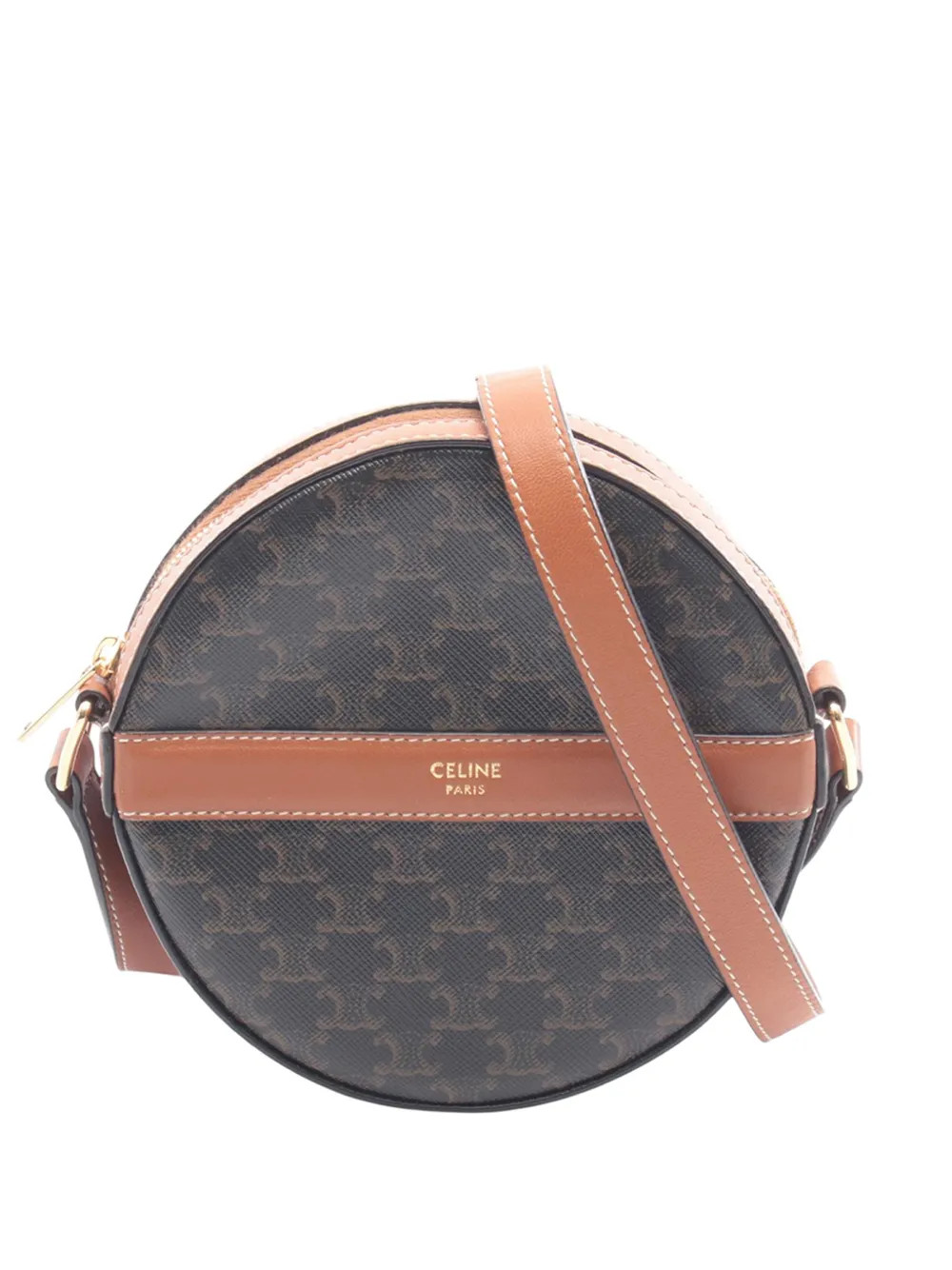 2010-2026 Triomphe Coated Canvas Round Purse on Strap crossbody bag | Farfetch Global