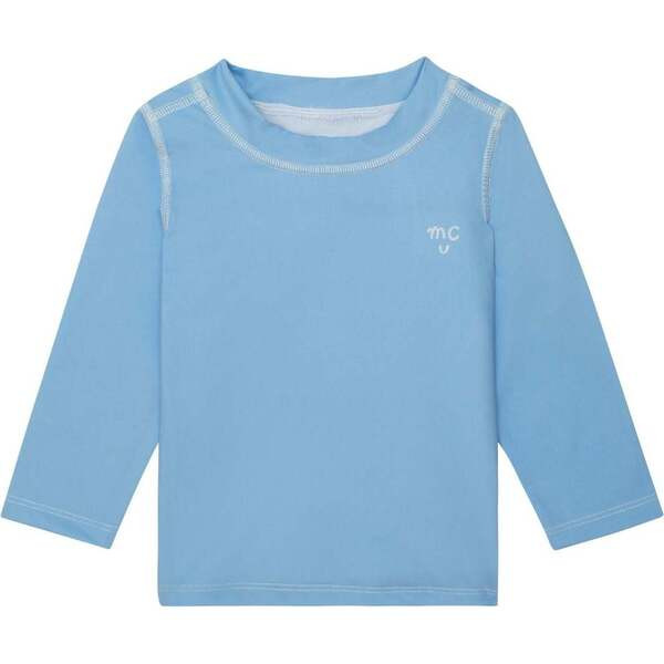 Recycled Polyester Kid Rashguard, Blue | Maisonette