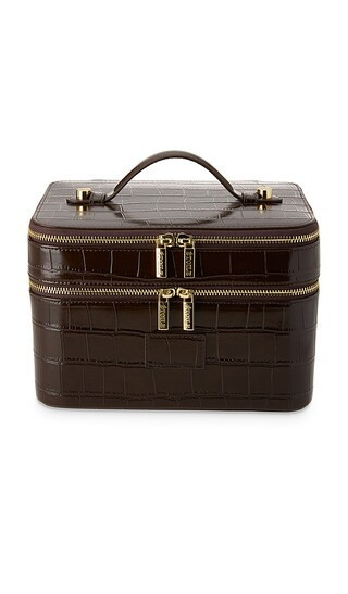 ETOILE COLLECTIVE x REVOLVE Duo Vanity Case in Espresso Croc. | Revolve Clothing (Global)