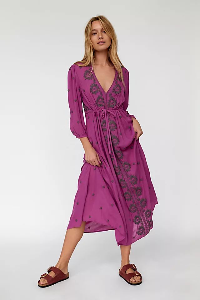 Embroidered Fable Midi Dress | Free People (Global - UK&FR Excluded)