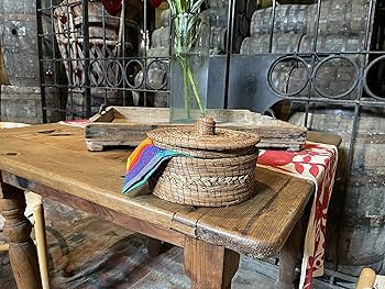 MEXTEQUIL - Authentic Mexican Tortilla Warmer Basket - Pine Needle Handwoven with Handloomed Clot... | Amazon (US)