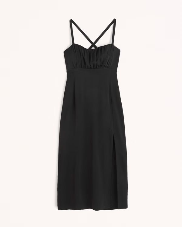 Ruched Midi Dress | Abercrombie & Fitch (US)