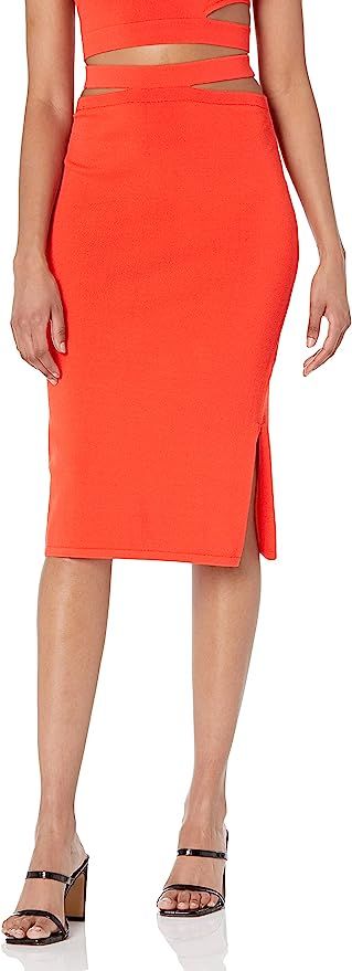 The Drop Women's Valentina Slim Cut-Out Pull-On Midi Sweater Skirt | Amazon (US)