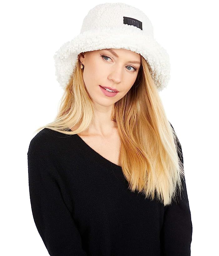 UGG Sherpa Bucket Hat (Ivory) Beanies | Zappos