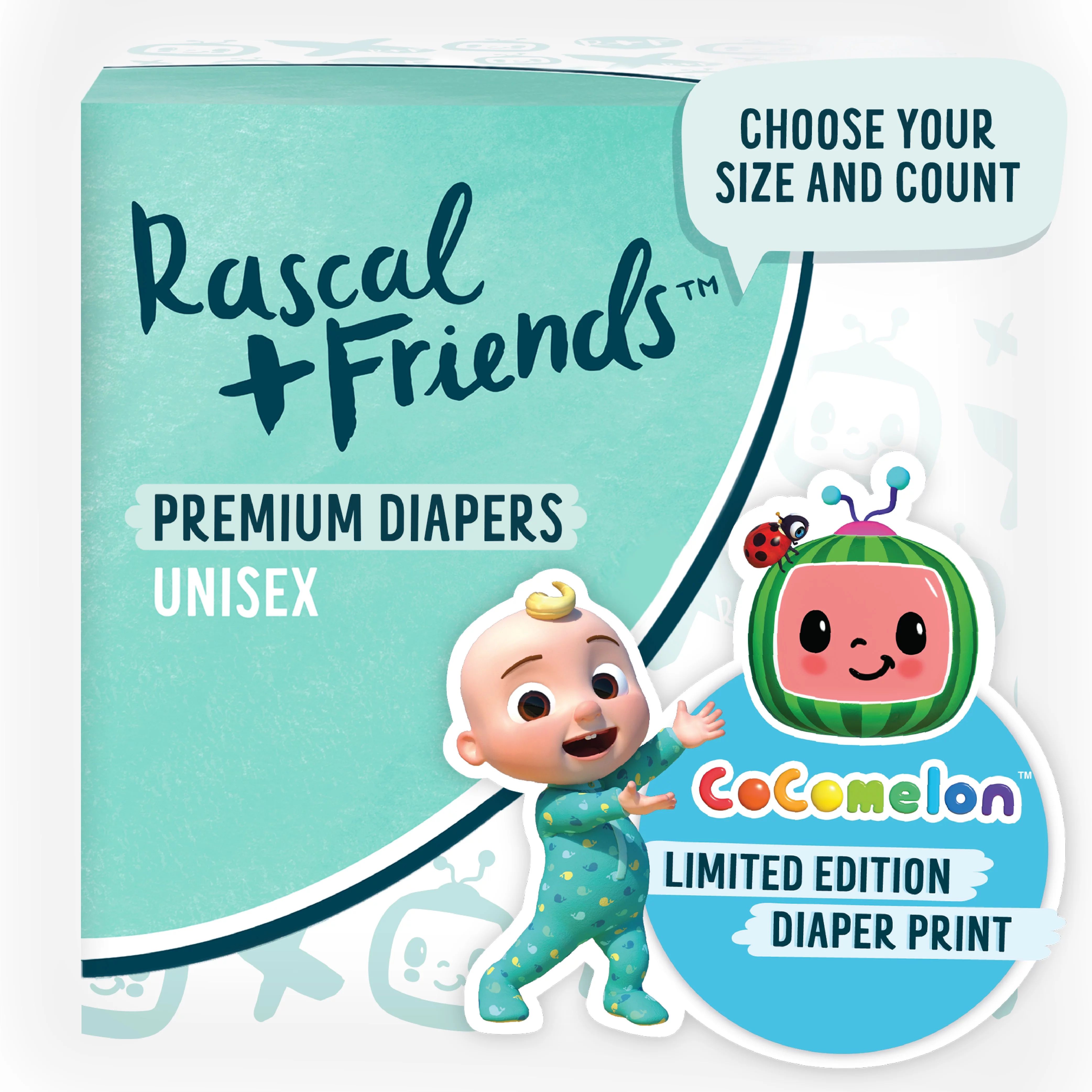Rascal + Friends Diapers Cocomelon Edition, Size 5, 64 Count | Walmart (US)