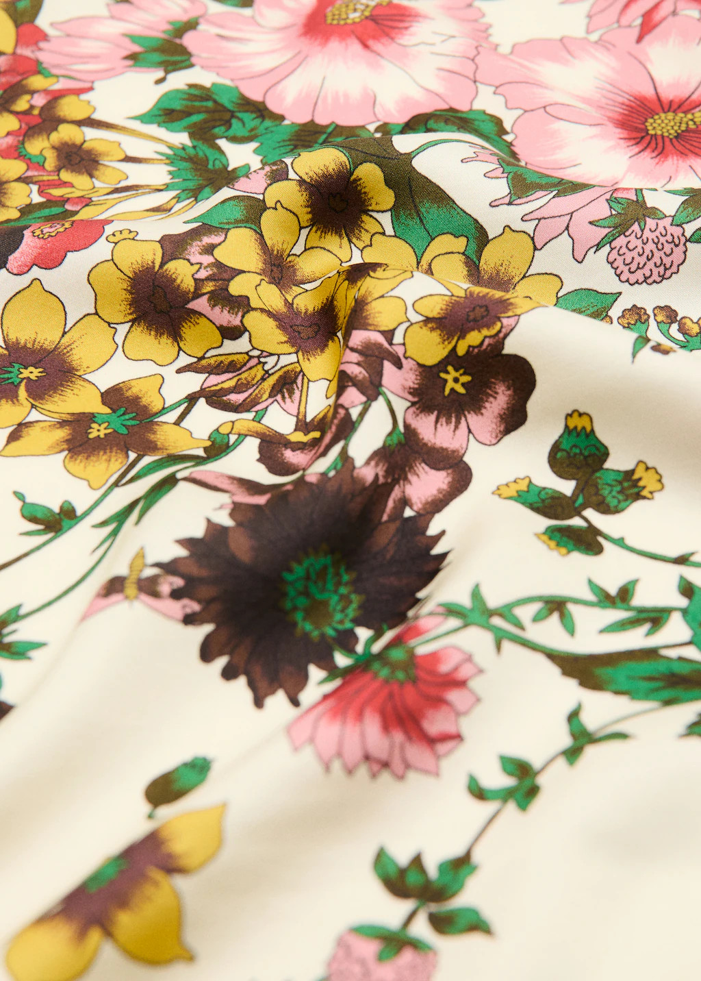 Floral satin scarf | MANGO (UK)