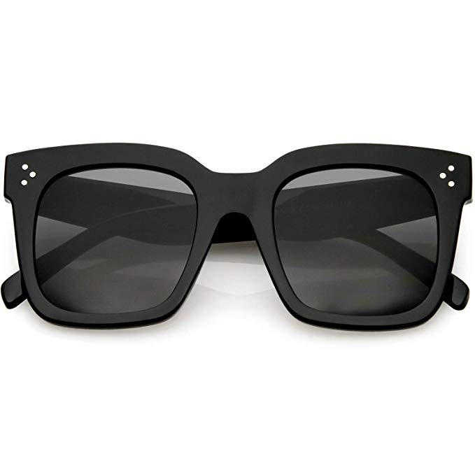 zeroUV - Retro Oversized Square Sunglasses for Women with Flat Lens 50mm | Amazon (US)