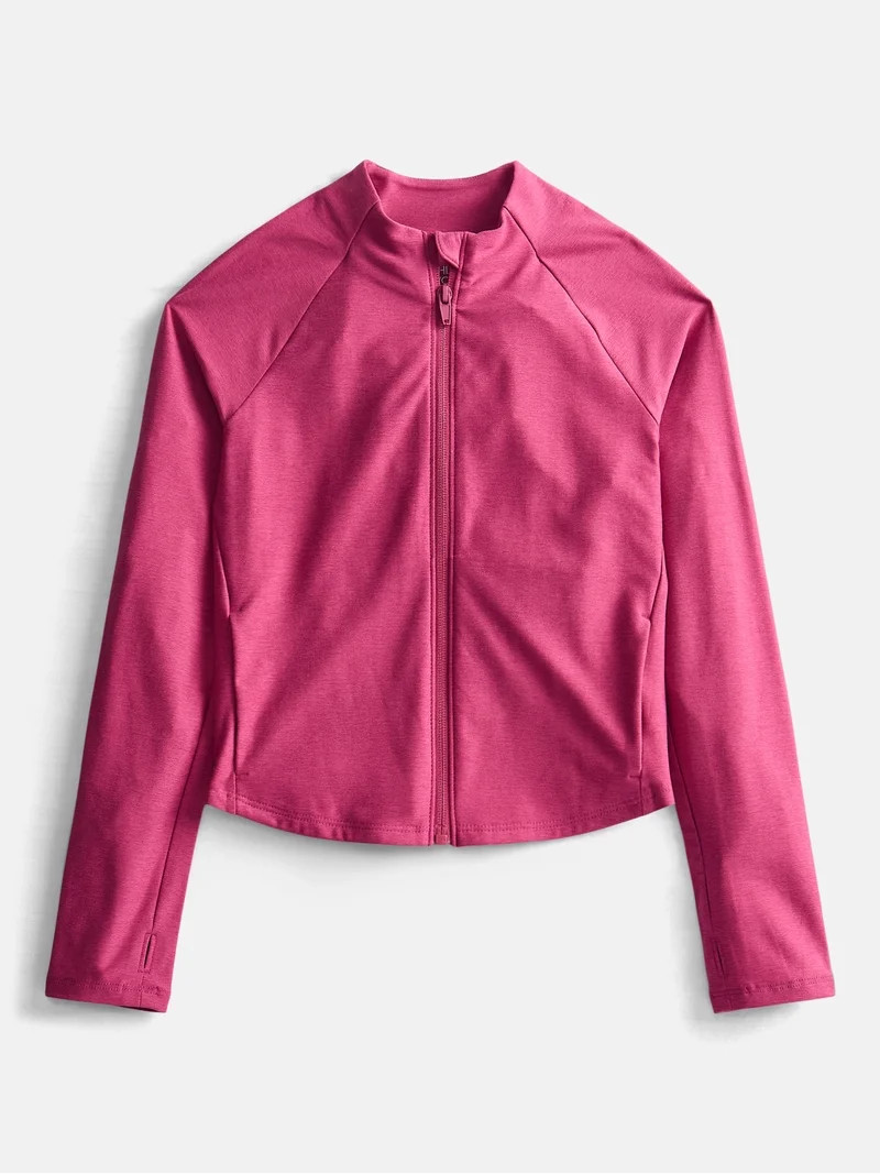 Athletic Works Girls ButterCore Full Zip Jacket, Sizes 4-18 | Walmart (US)