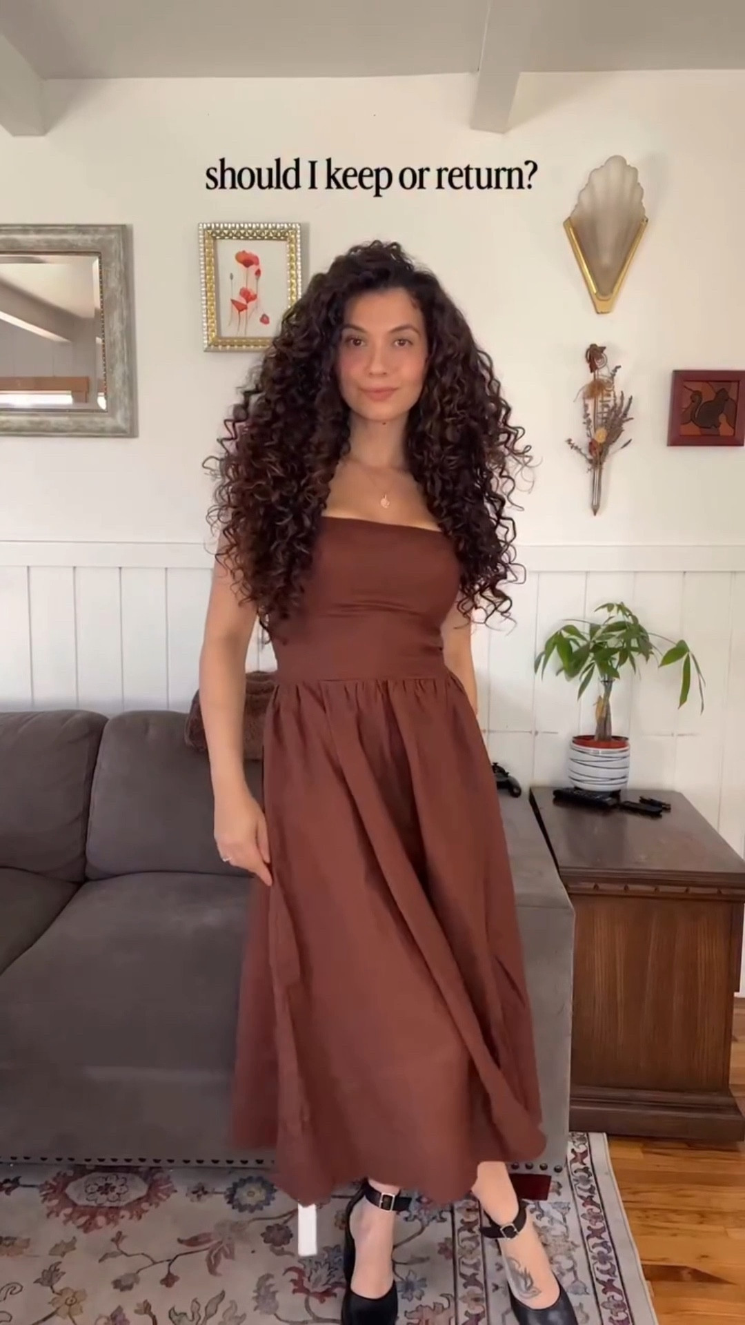 linen dress of my dreams 🐻☕️🤎🍂