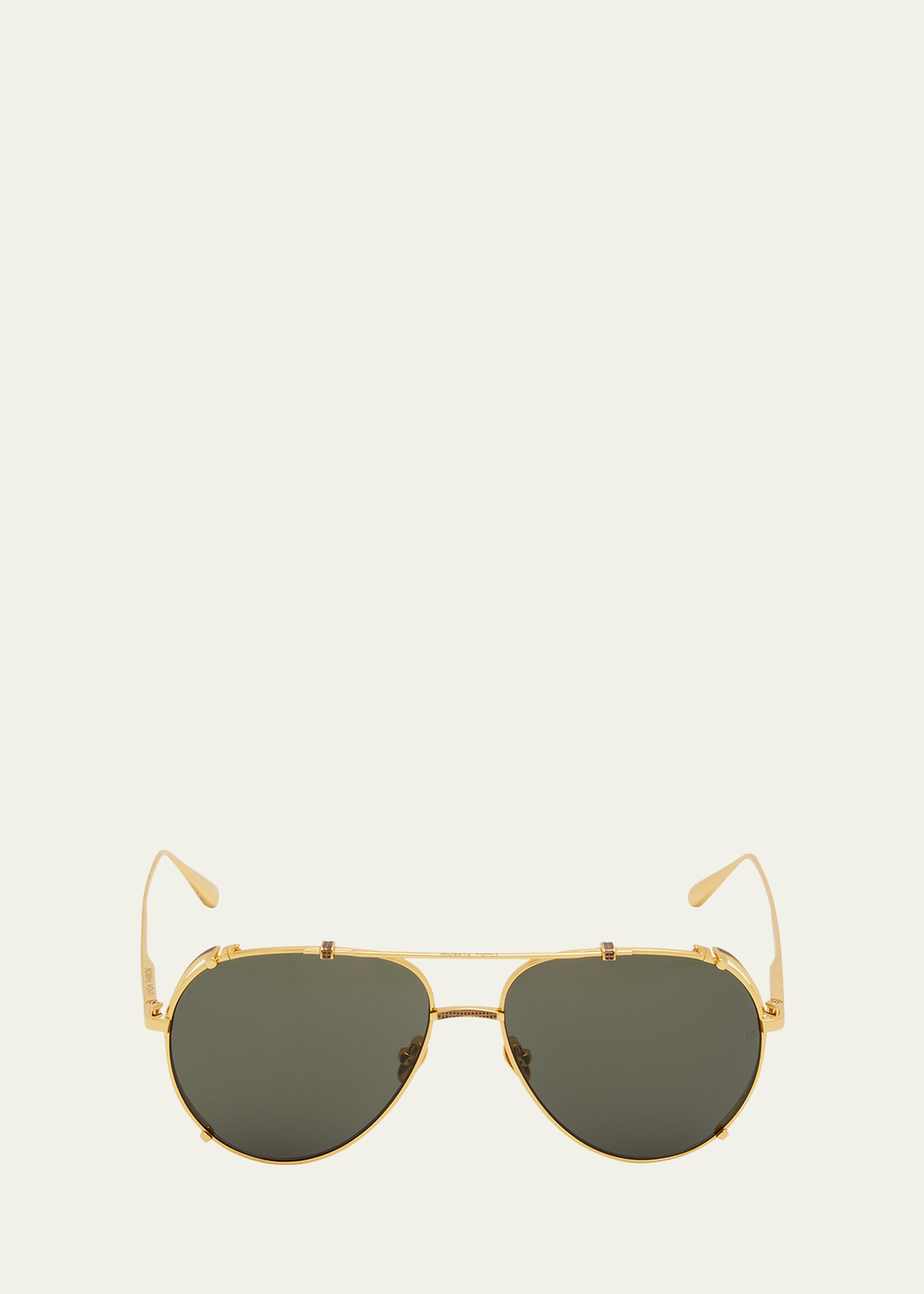 Linda Farrow Newman Metal Aviator Sunglasses | Bergdorf Goodman