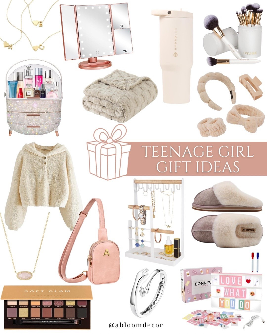 Teenage girl gift ideas for Christmas, with cute makeup, cozy slippers, and accessories.

#LTKSeasonal #LTKGiftGuide #LTKKids