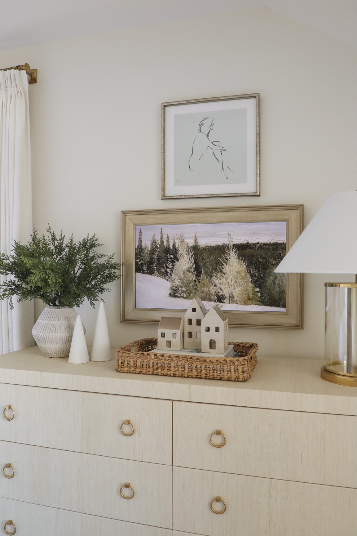 Bedroom decor, holiday decor, dresser, frame tv, Christmas decor, serena and lily sale

#LTKhome #LTKSeasonal #LTKHoliday