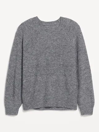 Heathered Cozy Shaker-Stitch Pullover Sweater for Women | Old Navy (US)