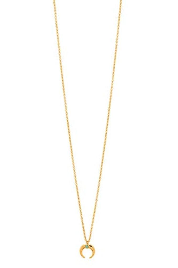 gorjana Women's Cayne Crescent Charm Adjustable Necklace - 18K Gold Plated - Delicate Charm Necklace | Amazon (US)
