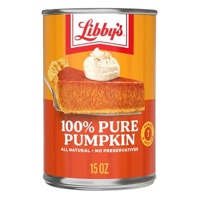 Libby's 100% Pure Pumpkin Puree for Pies - 15oz | Target