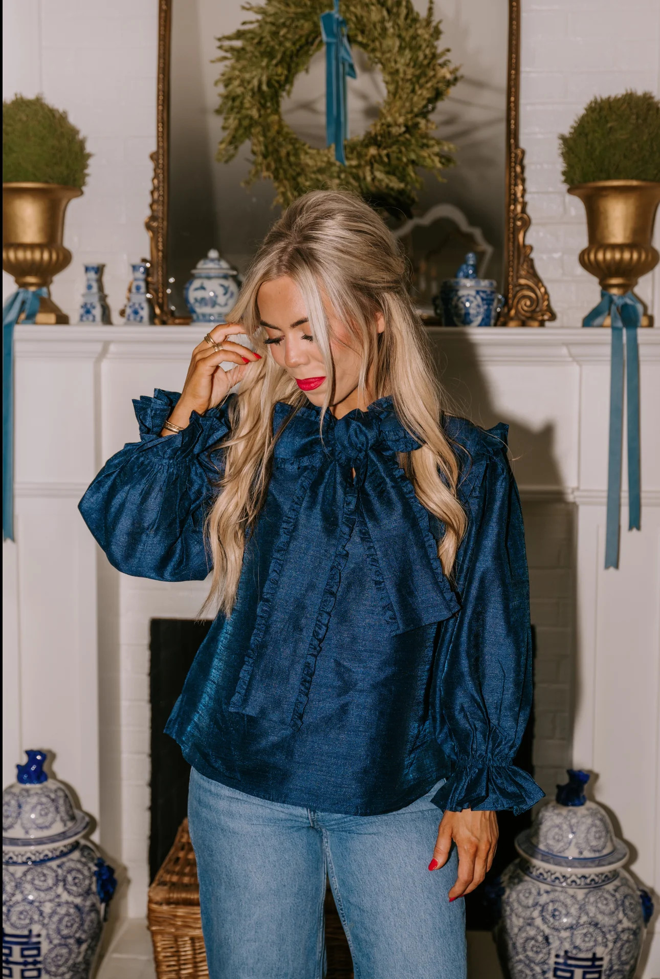 Josie Mae Top in navy | Elizabeth Wilson Designs