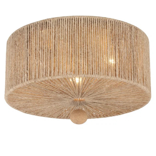 Kason 3 - Light 16'' Shaded Drum Flush Mount | Wayfair North America