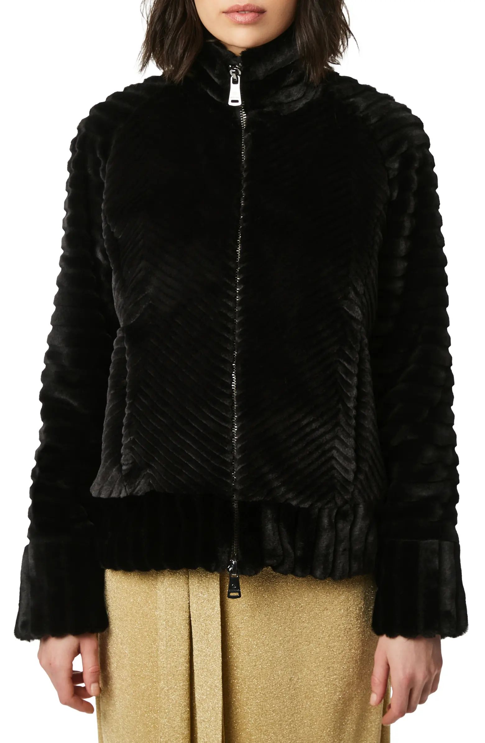 Textured Faux Fur Jacket | Nordstrom