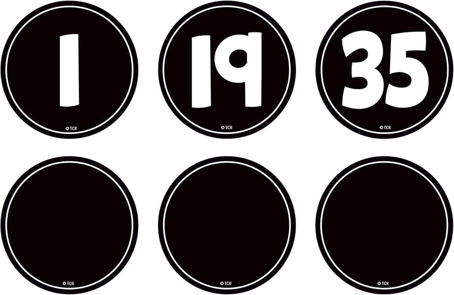 Teacher Created Resources Black and White Numbers Magnetic Accents (TCR77589) | Amazon (US)