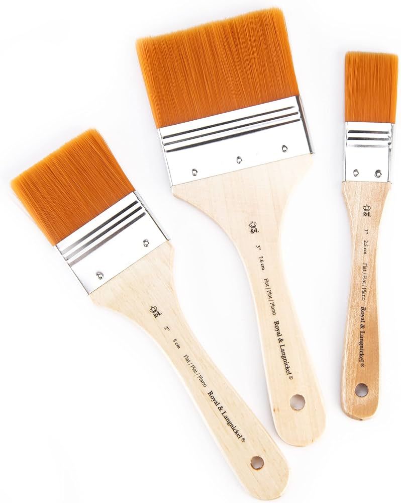 Royal & Langnickel - 3 Pack Golden Taklon Paint Brushes, Assorted Sizes | Amazon (US)