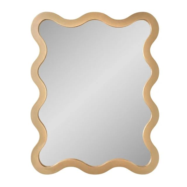 American Art Decor Wavy Framed Mirror, Gold - 22" x 28" | Walmart (US)