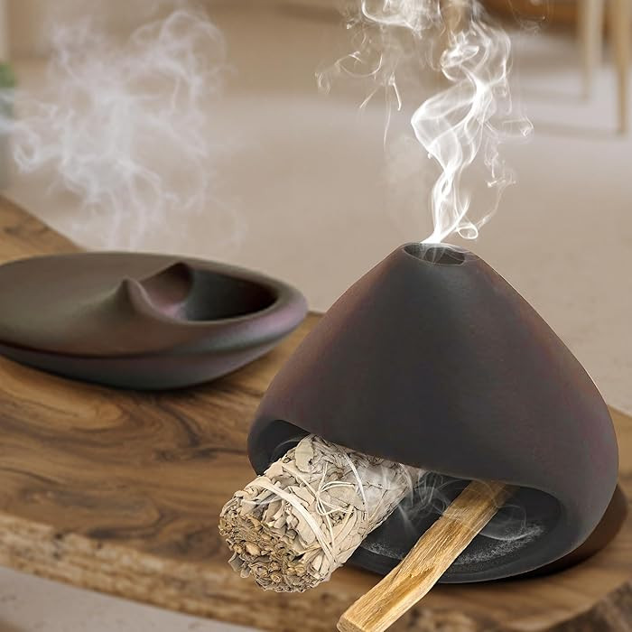 LOULIQIGIFT Set of 2 Ceramic Palo Santo Holder for Burning Incense Burner for Sage Sticks Burning... | Amazon (US)