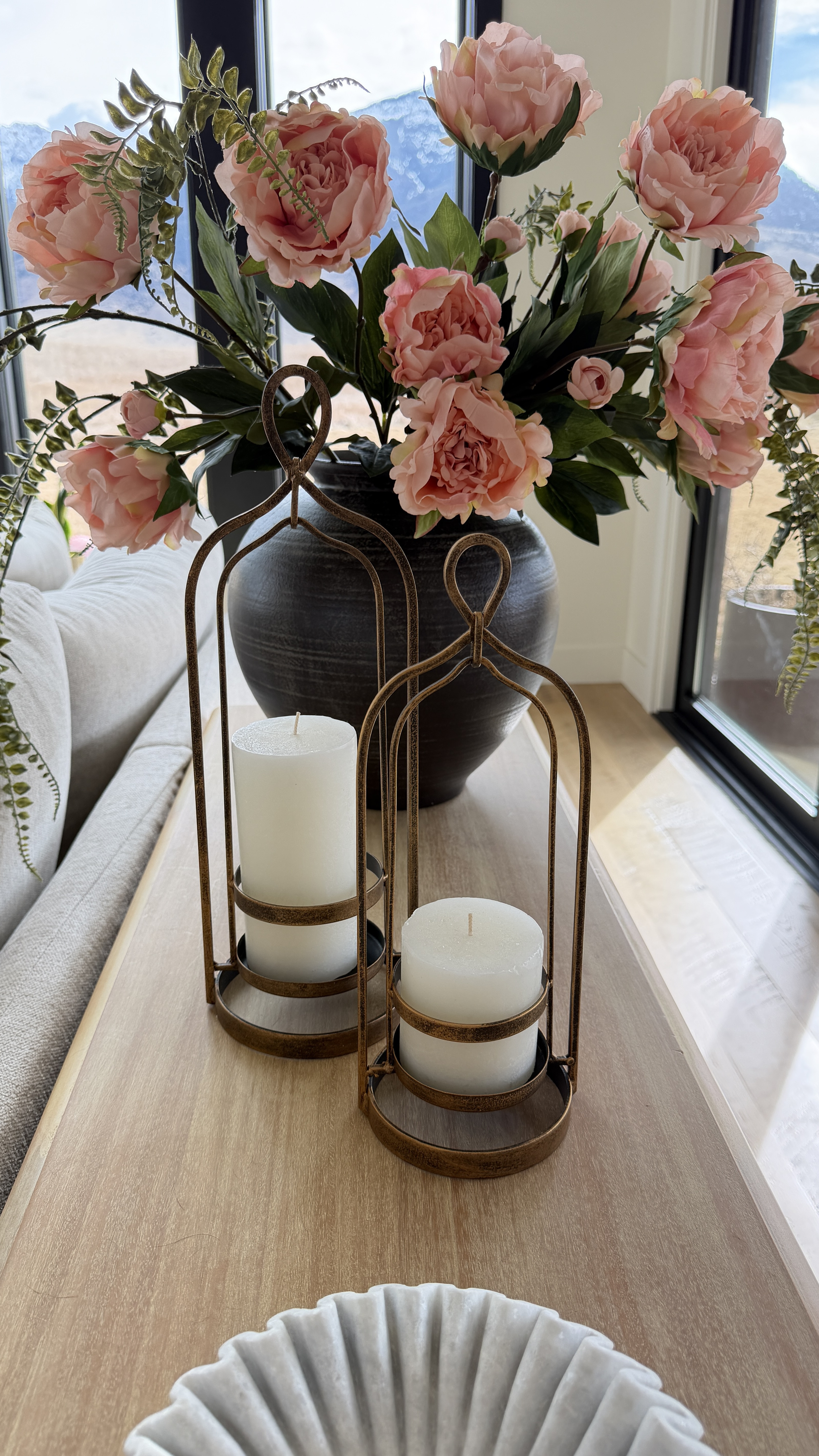 This is your sign to style that empty console table. A vase, candles, and baskets underneath instantly make the space feel finished.
Console table styling, living room decor ideas, warm neutral decor, modern organic home decor, home refresh ideas, affordable home decor. Scroll to shop!

#LTKSeasonal #LTKdayinmylife #LTKHome