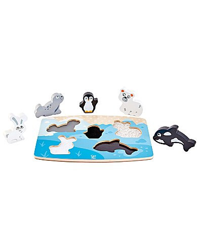 Hape Polar Animal Tactile Puzzle Toy - Blue | Dillard's