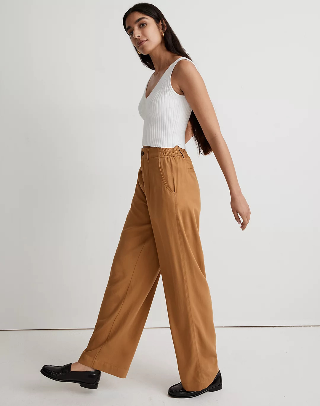 The Neale Straight-Leg Pant in Drapeweave | Madewell