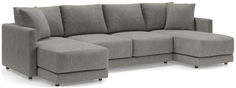 Gather 3-Piece Double Chaise Sectional + Reviews | Crate and Barrel | Crate & Barrel
