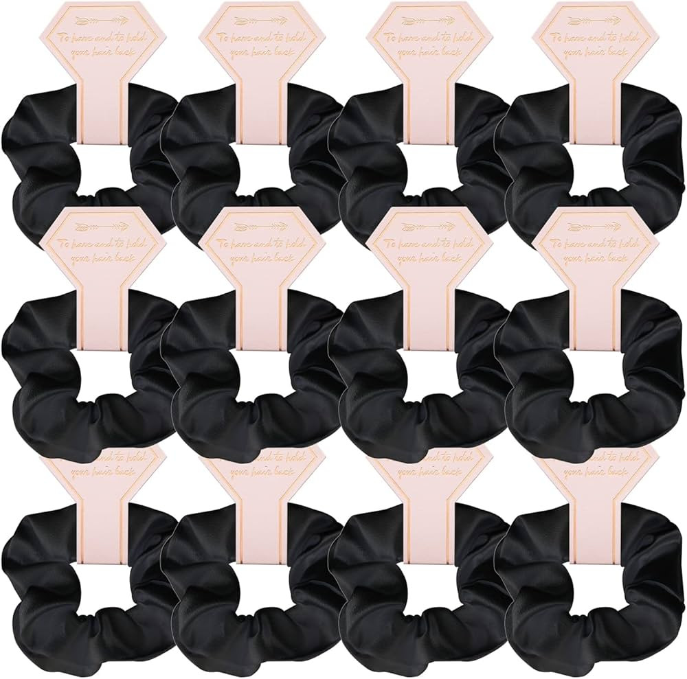 Bridesmaid Scrunchies Bachelorette Hair Ties Set of 12, Bridal shower Wedding Party Favors Brides... | Amazon (US)