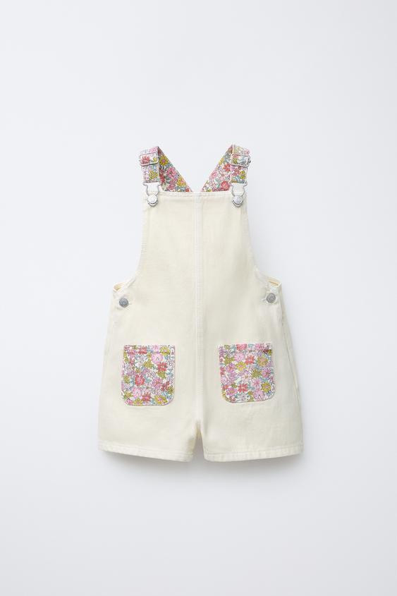 FLORAL TWILL OVERALLS | Zara US