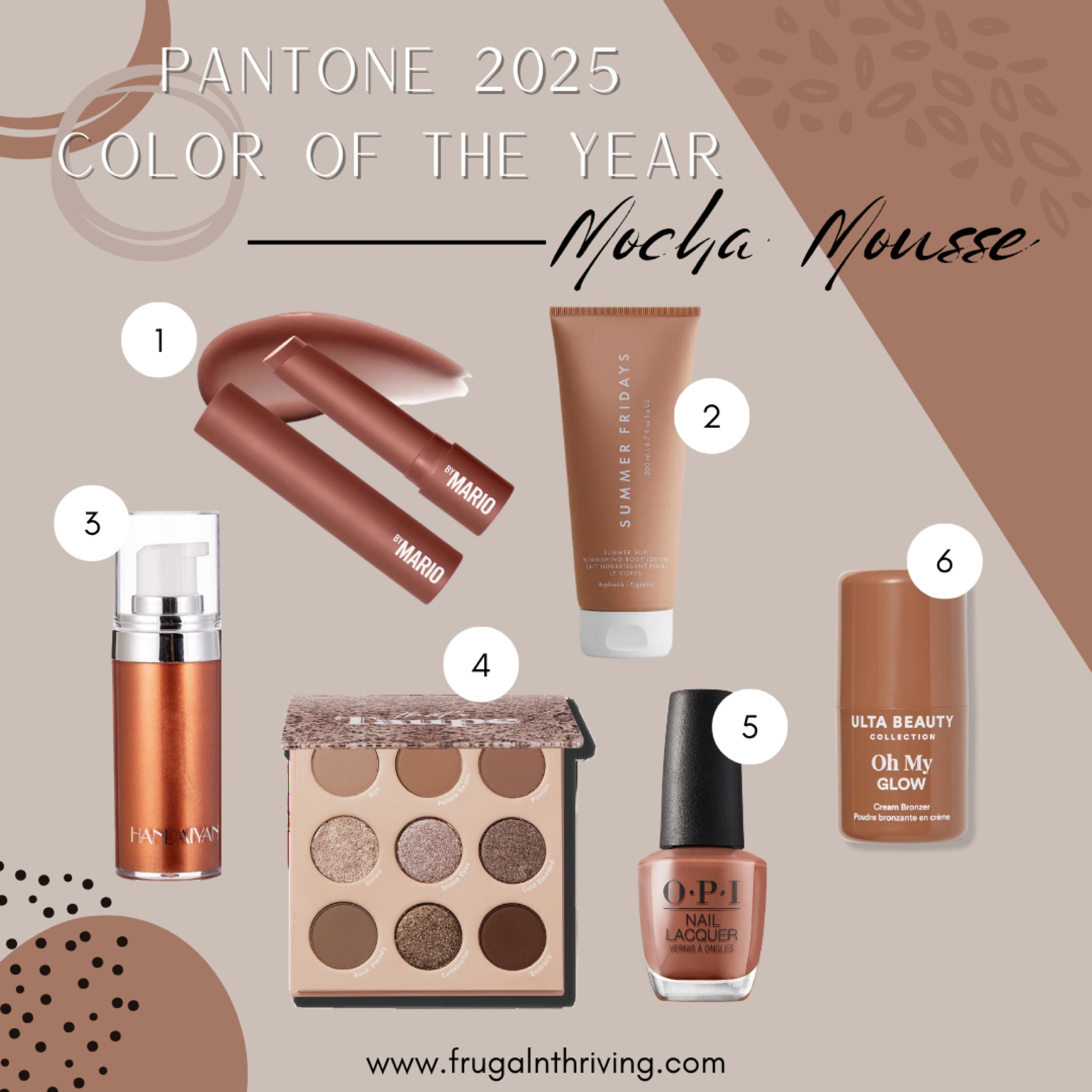 These mocha beauty products bring a soft, subtle look to your everyday pampering routine. A gorgeous shade for any skin tone, the Pantone Color of the Year invites a quiet intimacy while still looking striking.

#LTKBeauty
