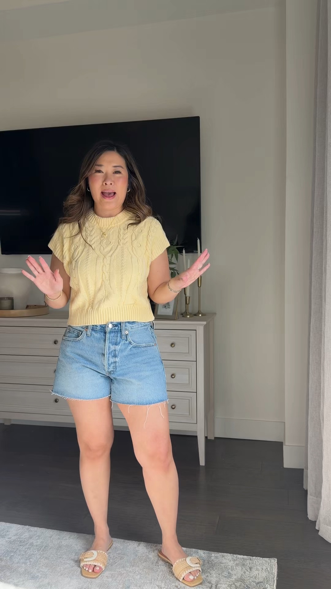 Target Outfit
Sweater Top: Medium
4” inseam Shorts: 8