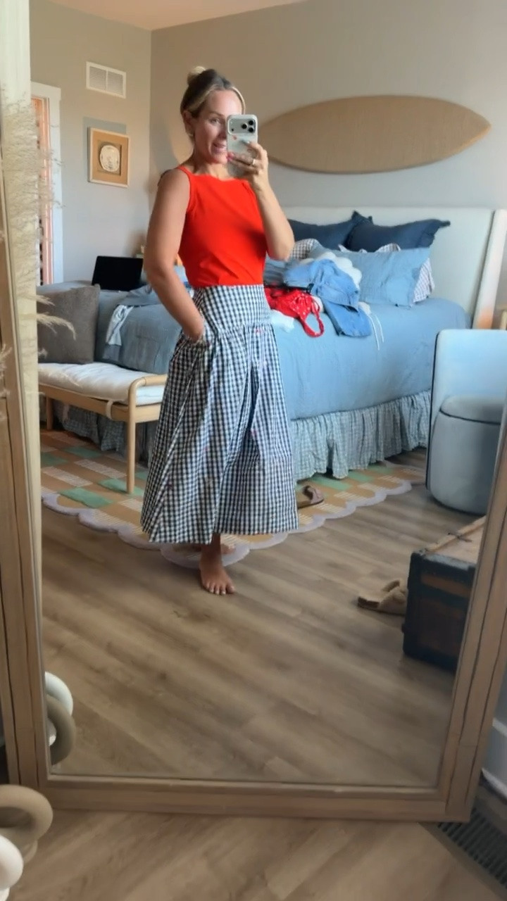 If coastal grandma and cottagecore had a baby… 🤍  The embroidery, the drop waist, the dreamy silhouette… this skirt looks like something you'd find in a little seaside boutique, not Walmart.  One of those pieces that instantly makes an outfit feel special without even trying.