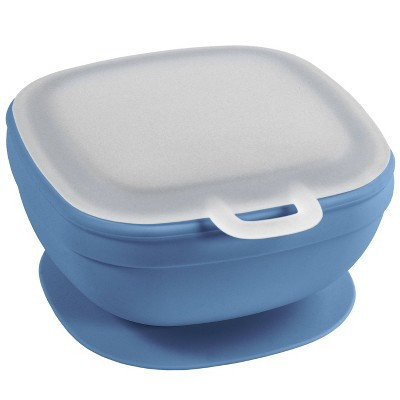 Re-Play Silicone Suction Bowl with Lid - Denim | Target