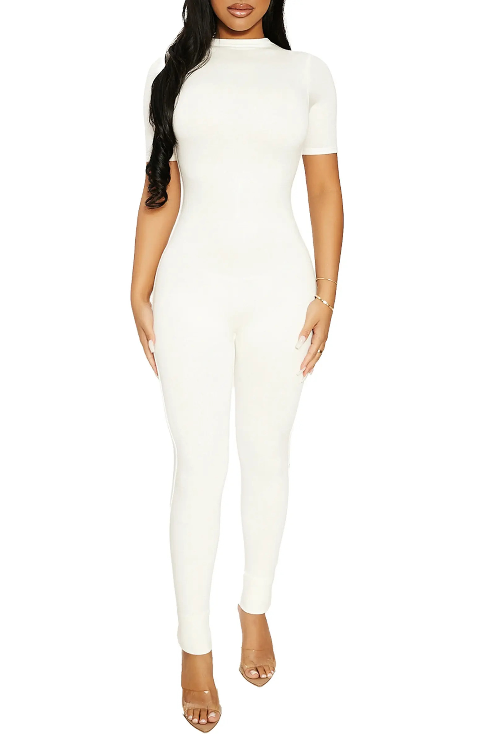 Naked Wardrobe Sweet T Funnel Neck Jumpsuit | Nordstrom | Nordstrom
