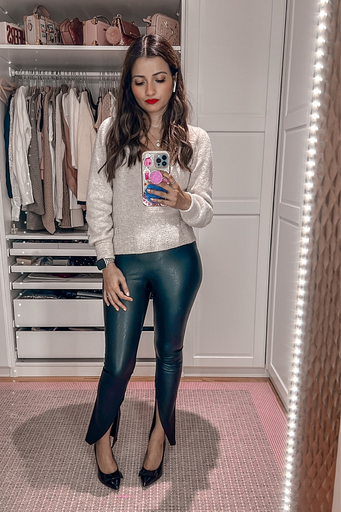 Today’s Spanx deal - select leggings are up to 70% off, starting at $27!

I’m wearing Leather-Like Front Slit Legging which are on sale for c$65- and have linked the other sale leggings in this post!

Leather-Like Front Slit Legging 
Faux Patent Leather Leggings (Port Navy) 
Velvet Leggings 
Faux Suede Leggings (Classic Navy & Rich Caramel) 

#LTKCyberWeek #LTKsalealert #LTKHoliday