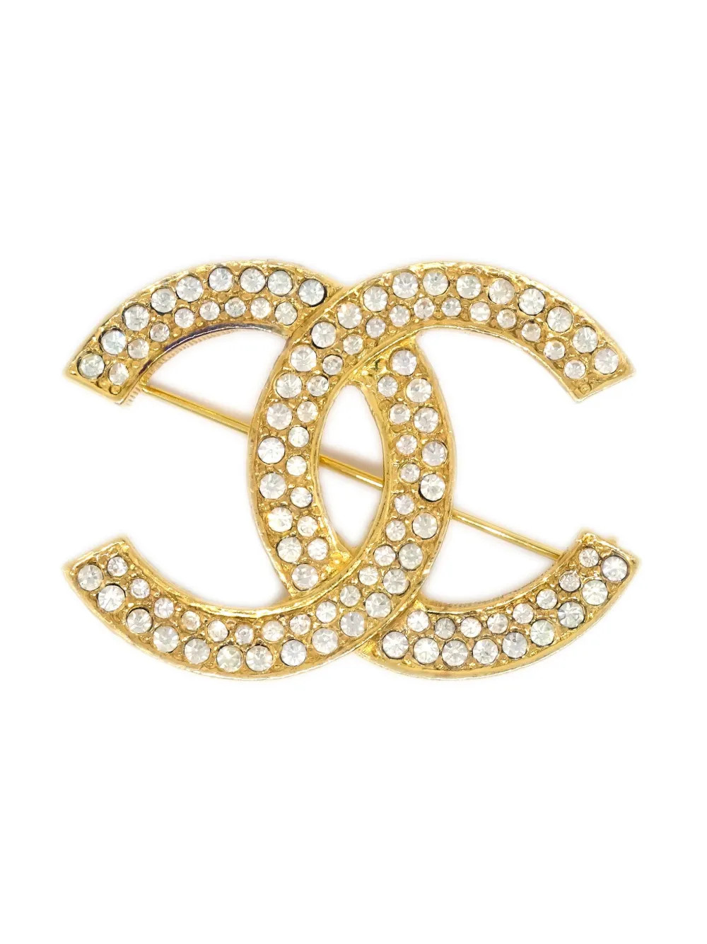 CHANEL Pre-Owned 1990-2000s CC rhinestone-embellishment Brooch | Gold | FARFETCH UK | Farfetch Global