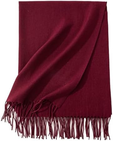 Large Scarf Cashmere-Feel Shawl for Women, Fall Winter Soft Fringe Pashmina Wrap for Wedding Brid... | Amazon (US)