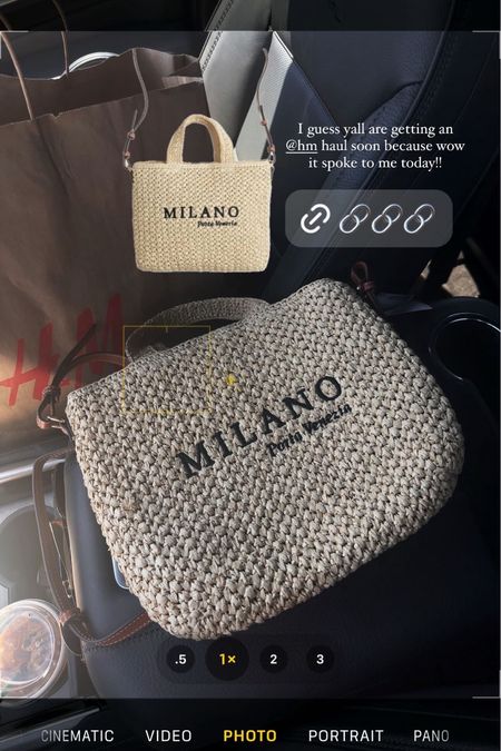 This $34 bag from HM!! It reminds me of Prada 

Straw bag 
Summer bag 
Under $50



#LTKSeasonal #LTKitbag #LTKstyletip