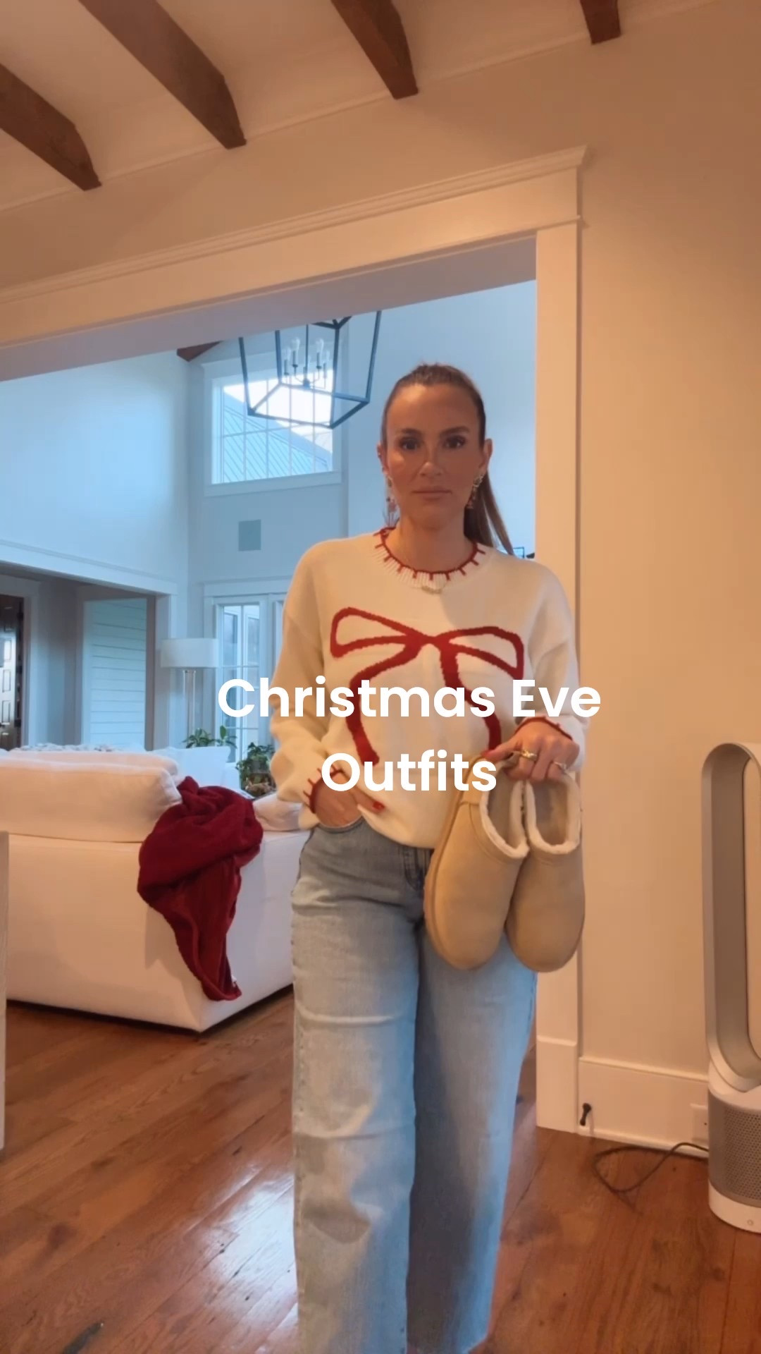 Cutest bow sweater and cropped jeans for a casual Christmas Eve look 🎀

#LTKHoliday #LTKootd #LTKmomlife