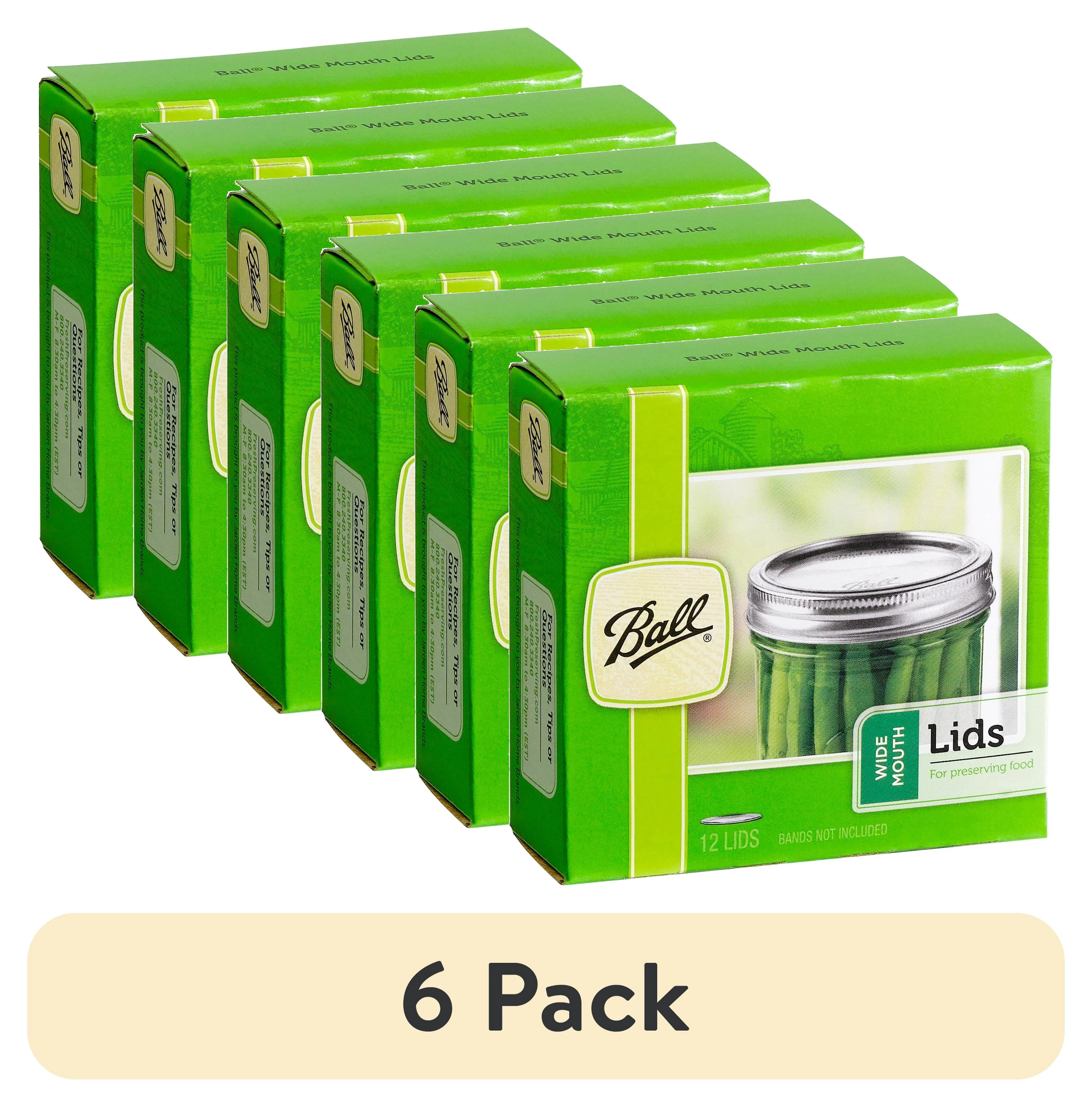 (6 pack) Ball® 12-Pack Wide Mouth Lids Without Bands | Walmart (US)