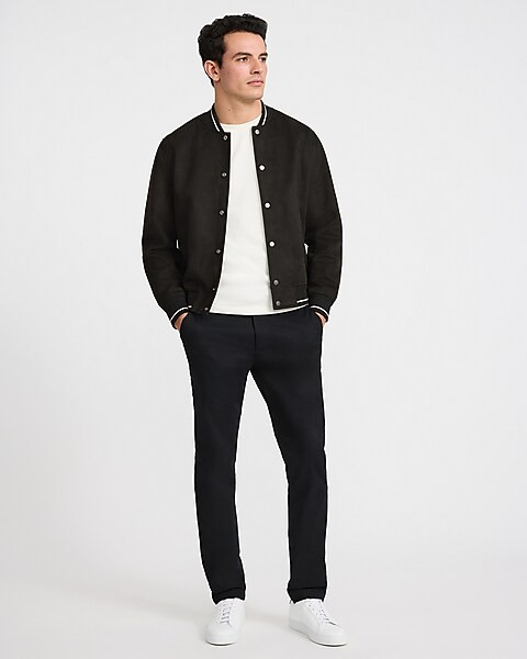 Faux Suede Bomber Jacket | Express